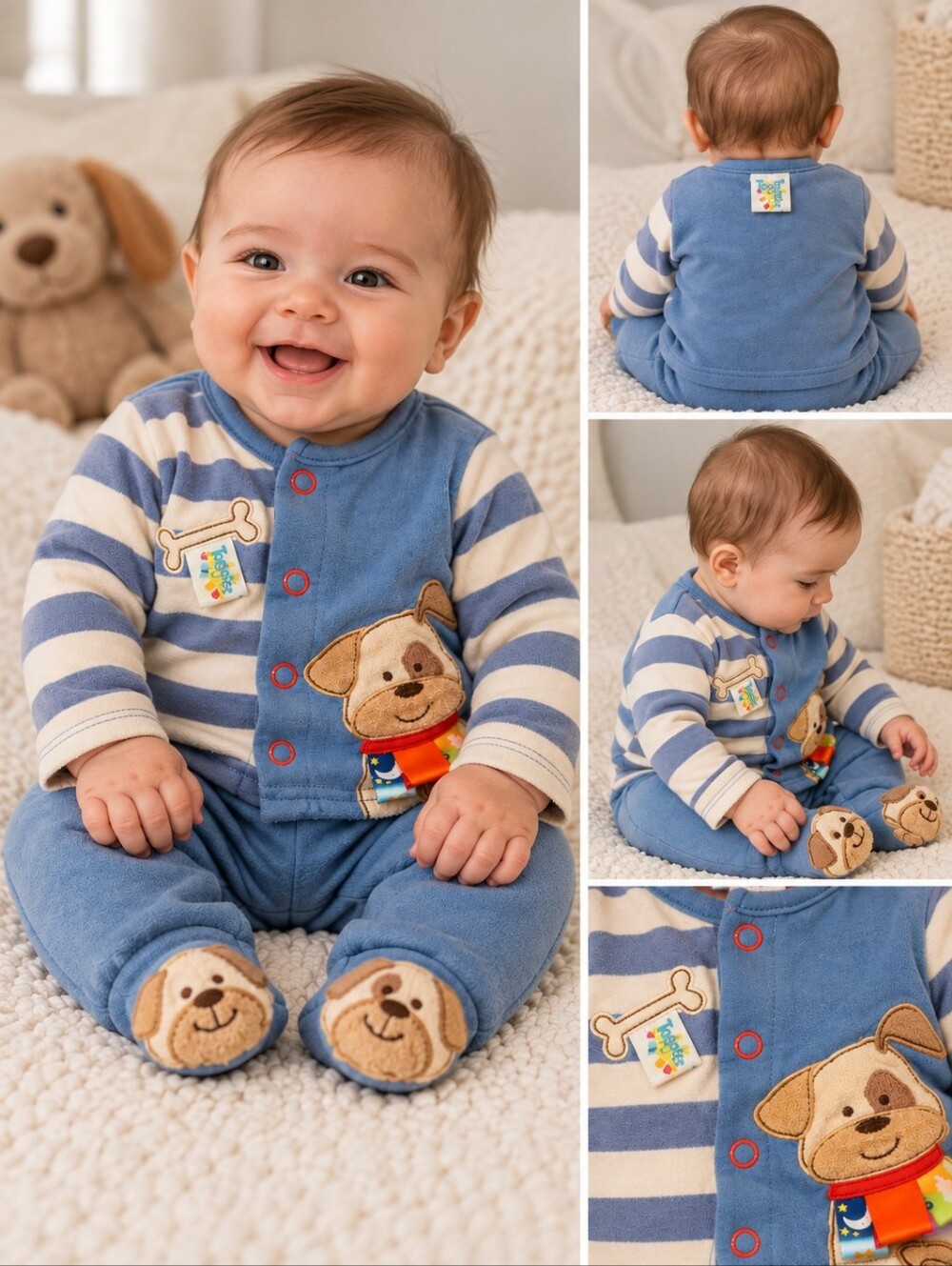 Taggies Puppy Dog 2-Piece Outfit – 3 Months 🐶💙